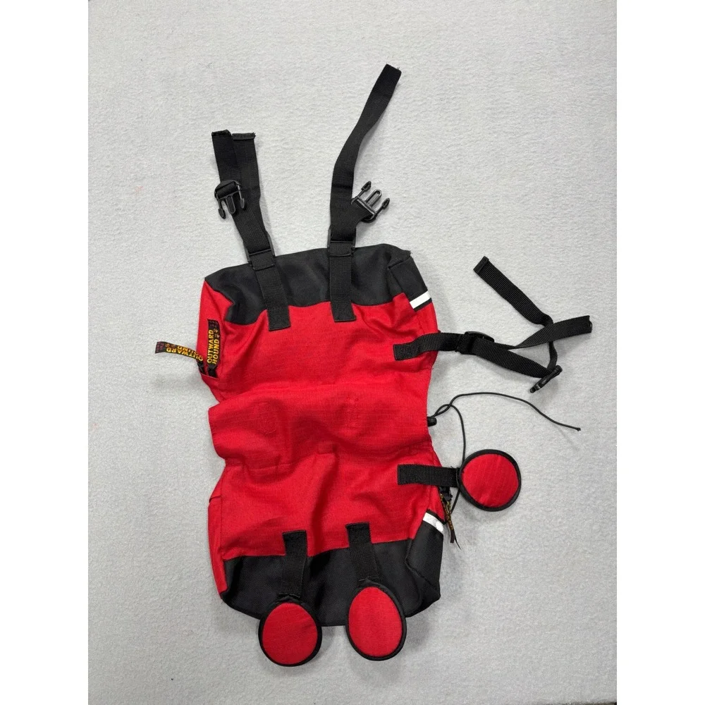 Outward Hound Dog Backpack Red Hiking Pet Travel Gear Reflective Adjustable Bag